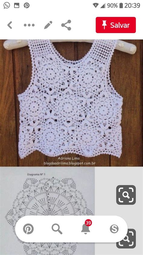 Pin On Blusas E Bolsas Crochet Diagram Crochet Top Pattern Crochet