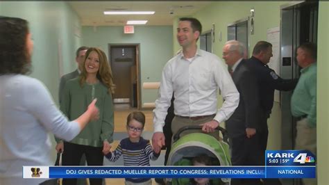 Sen. Tom Cotton and family tour UAMS, Arkansas Children's Hospital