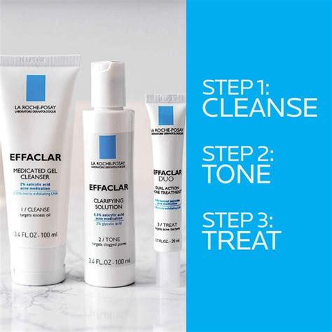 Set De 3 La Roche posay Effaclar Tratamiento Acné 3 Pasos Envío gratis