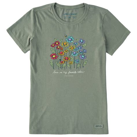 Women S Realaxed Love Daisy Bee Short Sleeve Tee Life Is Good