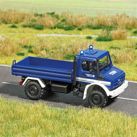 Busch Maket Model Araç Mercedes Unimog THW 1 87 HO 5590 hobi24