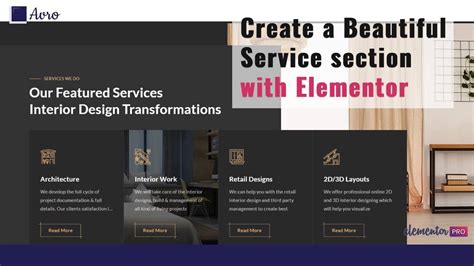 Create A Beautiful Service Section With Elementor Youtube