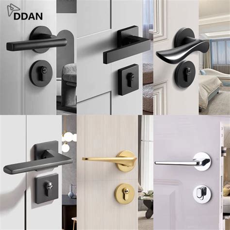 DDAN Modern aluminum alloy mute solid Lock door hardware locks Door ...