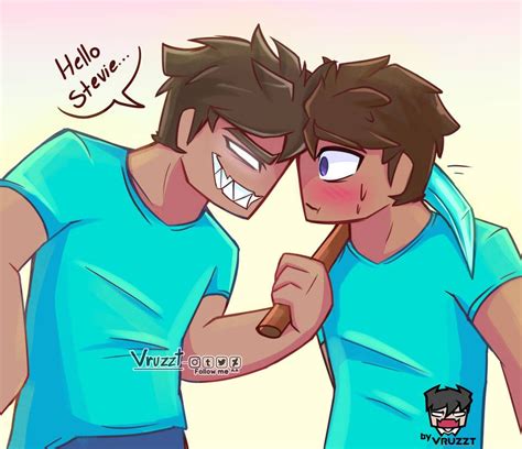 Minecraft Herobrine X Steve Jsjsjsjsj By Vruzzt On Deviantart