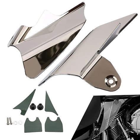 Reflective Chrome Saddle Shield Air Heat Deflector Fit Harley Electra