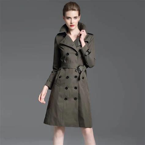 Women Trench Coats Clothing Waterproof Elegant Autumn Winter British