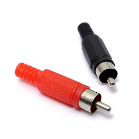 Conector RCA Macho 1 Rojo Y 1 Negro