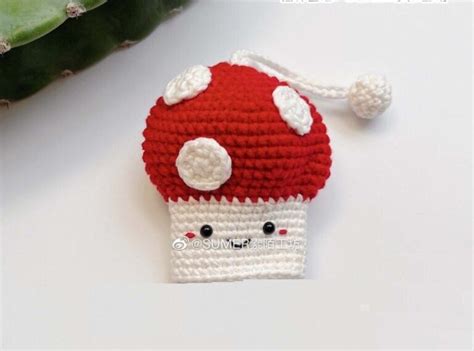 Mushroom Keychain Crochet Pattern