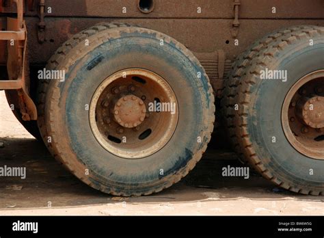 rear wheels   lorry stock photo alamy