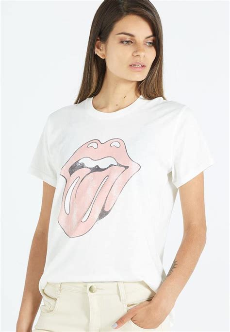 Tbar Fox Graphic T Shirt Rolling Stones Tongue White Cotton On T