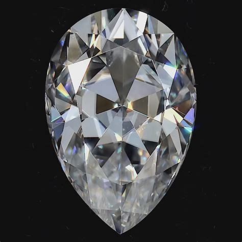 Forever One Pear Cut Moissanite Loose Stone Pear F1 Colorless Loose