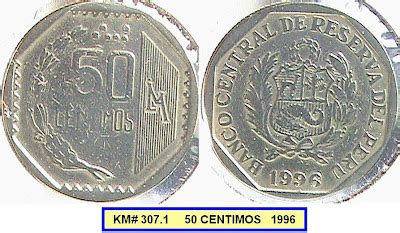 Numismatica Del Peru Monedas Peruanas Peruvian Coins 50 CENTIMOS