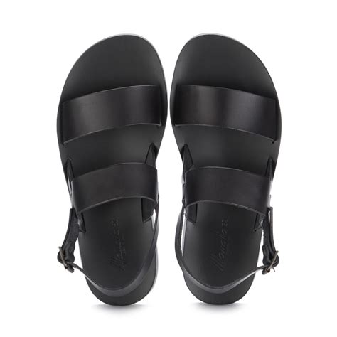 Herrensandalen Manovia Riemen Leder Schwarz Shoppen Bei Derna It