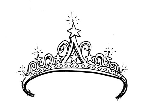 Princess Tiara Coloring Sheet ClipArt Best Crown Drawing Coloring