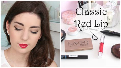 Classic Red Lip Makeup Tutorial Ft Naked Basics Styleandpaper Youtube