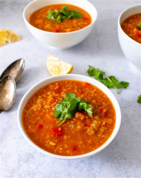 Lentil Quinoa Soup The Delicious Plate