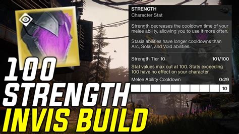 Destiny 2 The 100 Strength Invis Hunter Build Graviton Forfeit YouTube