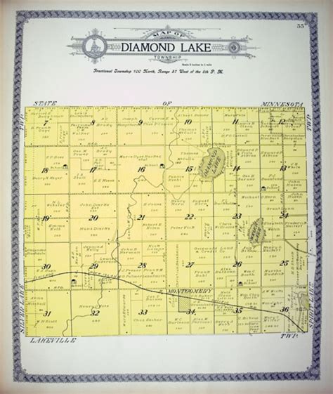 Townships Maps Iagenweb Dickinson County Iowa