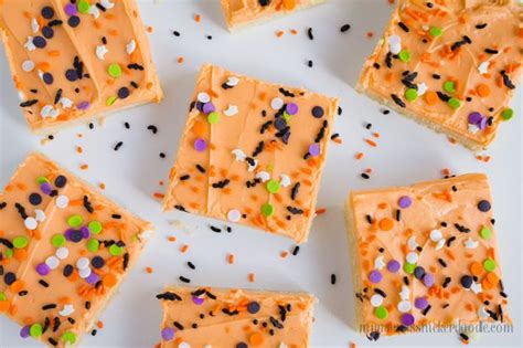 Halloween Sugar Cookie Bars Recipe By My Name Is Snickerdoodle