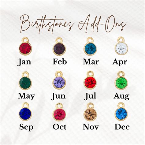 Birthstones Add - On - Etsy