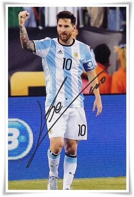 Lionel Messi Autographed Signed With Pen Photo 46 Inches Famous Sports