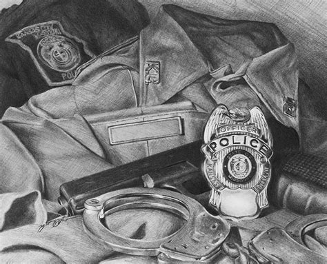 Another Amazing Drawing Police Badge Police Art Police Detective