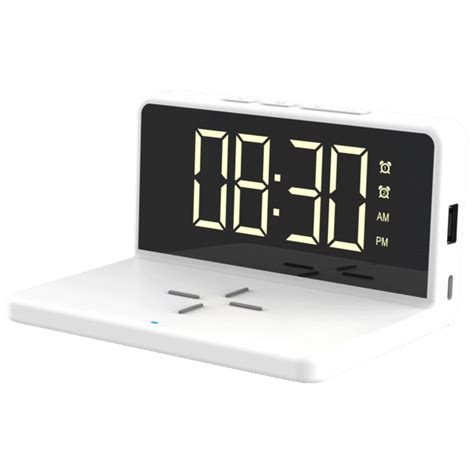 Sidedeal Acesori Digital Alarm Clock With W Rapid Wireless Charging