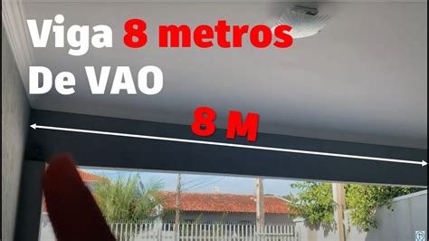 VIGA 8 metros de VÃO LIVRE em Concreto Armado Detalhes da Execução