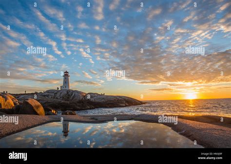 Peggy S Cove Lighthouse In Halifax Nova Scotia Stock Photo Alamy