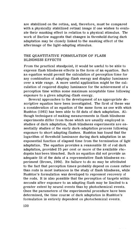 Flash Blindness Vision Research Flying And Space Travel Proceedings