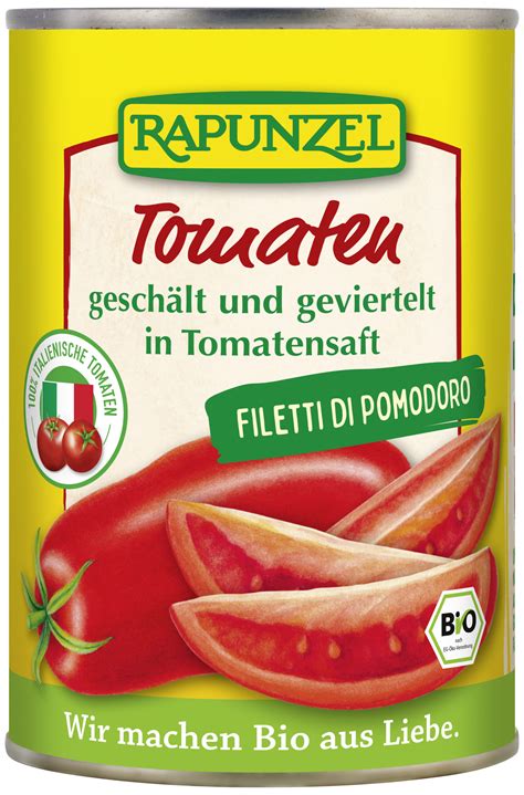 Rapunzel Bio Tomaten Gesch Lt Und Geviertelt In Der Dose X G