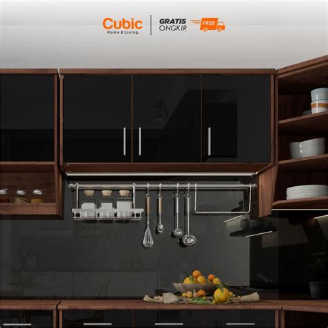 Jual Cubic Kitchen Set 3 Pintu Minimalis Rak Atas Dapur Kecil ELENA