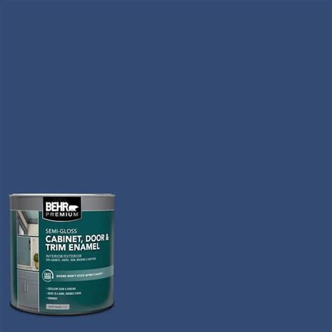 Behr Premium Qt S H Navy Blue Semi Gloss Enamel Interior