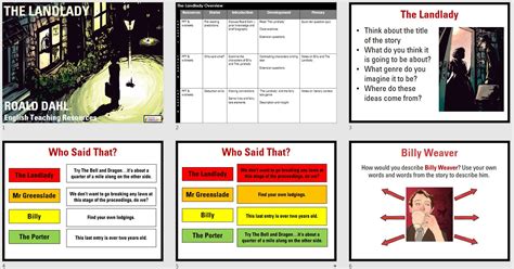 The Landlady By Roald Dahl Powerpoint Presentation And Worksheets Teaching Resources