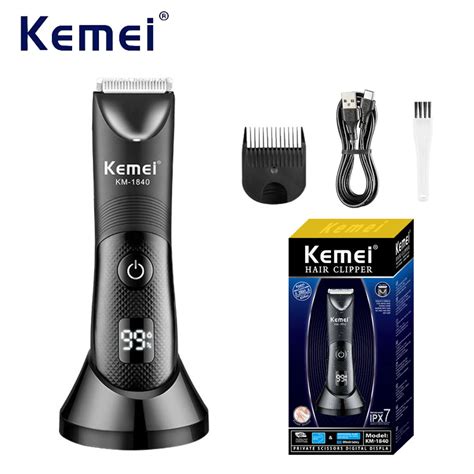 Kemei Hair Trimmer Private Area Hair Remover Electric Hair Shaving