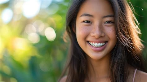 Premium Photo Asian Women Smile With Beautiful Braces