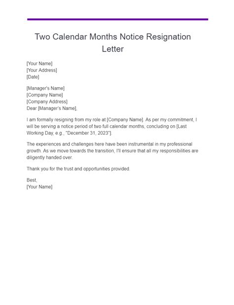 13 Two Months Resignation Letter Examples How To Write Tips Examples