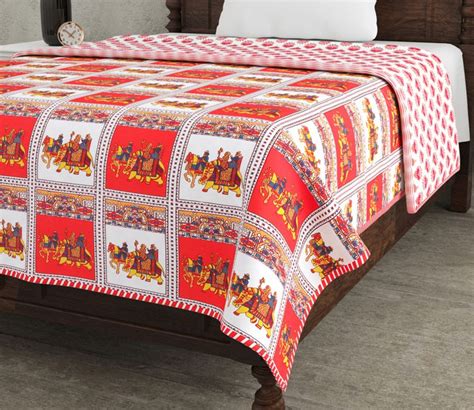 Buy Royal Sanganeri Pure Cotton Reversible Single Bed Ac Quilt Dohar At