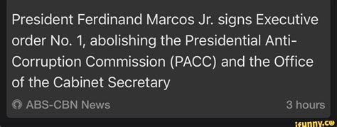 President Ferdinand Marcos Jr Signs Executive Order No Abolishing