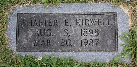 Shafter Ernest Kidwell Find A Grave Memorial