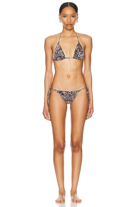 Etro Bikini Set In Dark Multi Fwrd