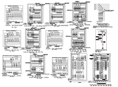 Electrical Fuse Circuits Box Design Elevation Autocad Drawing Download Cadbull