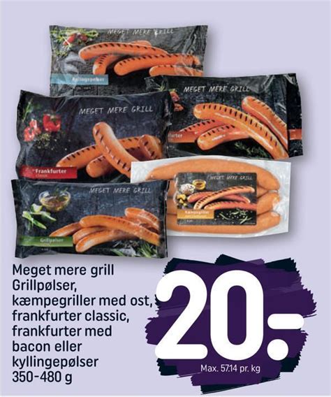 Meget Mere Grill Grillp Lser K Mpegriller Med Ost Frankfurter Classic