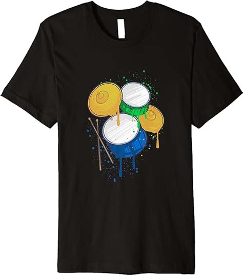 Drum Set And Drummer Band Musician Premium T Shirt Clothing