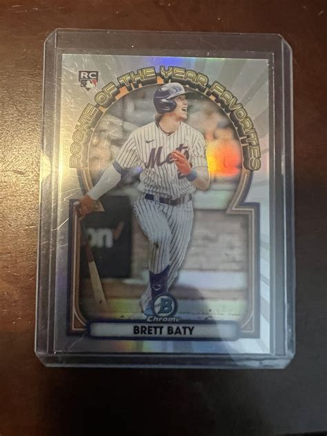 Bowman Rookie Of The Year Favorites Royf Brett Baty Rc Ebay