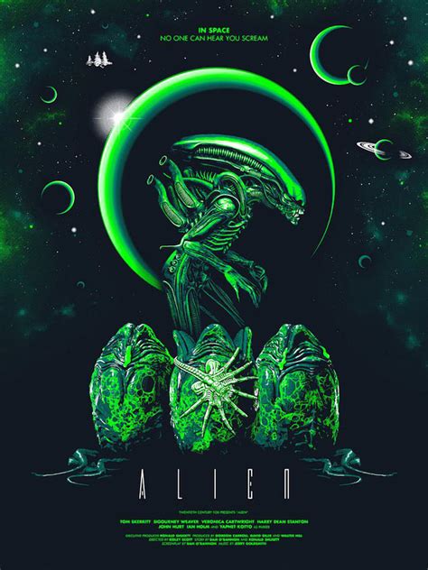 Alien Movie Poster, Alien 1979 Painting by Jean Darmel - Fine Art America