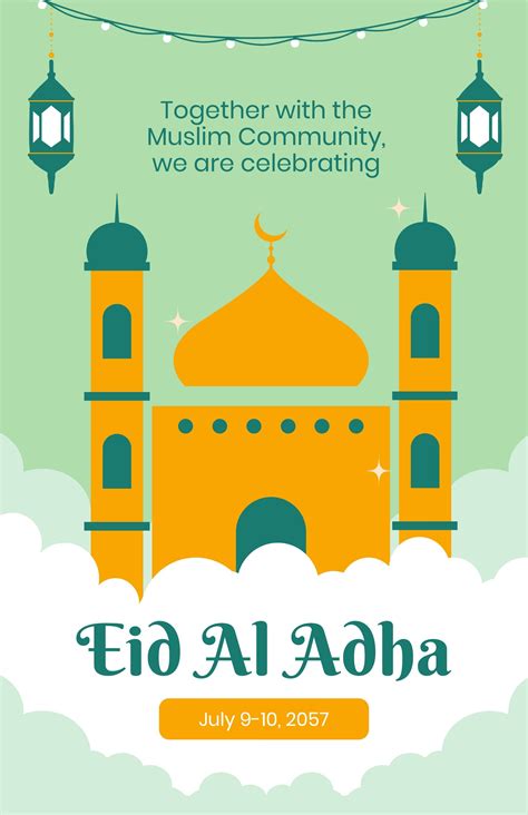 Creative Eid Al Adha Poster In Psd Illustrator Pages Word Publisher