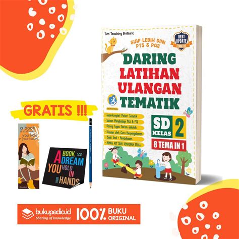 Jual BUKU DARING LATIHAN ULANGAN TEMATIK SD KELAS 2 BRILLIANT BOOK