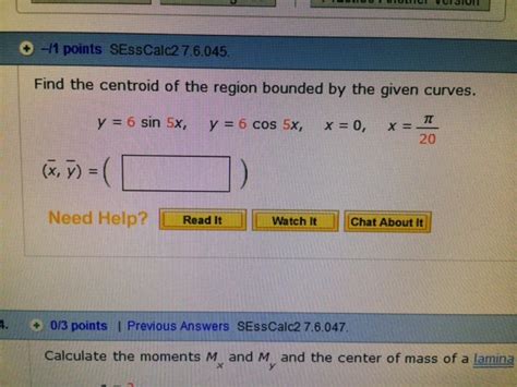 Solved Find The Centroid Of The Region Bounded By The Given