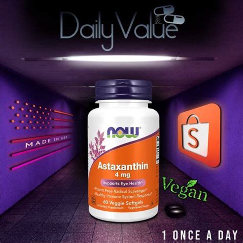 Zanthin Astaxanthin Mg Veggie Softgels By Now Foods